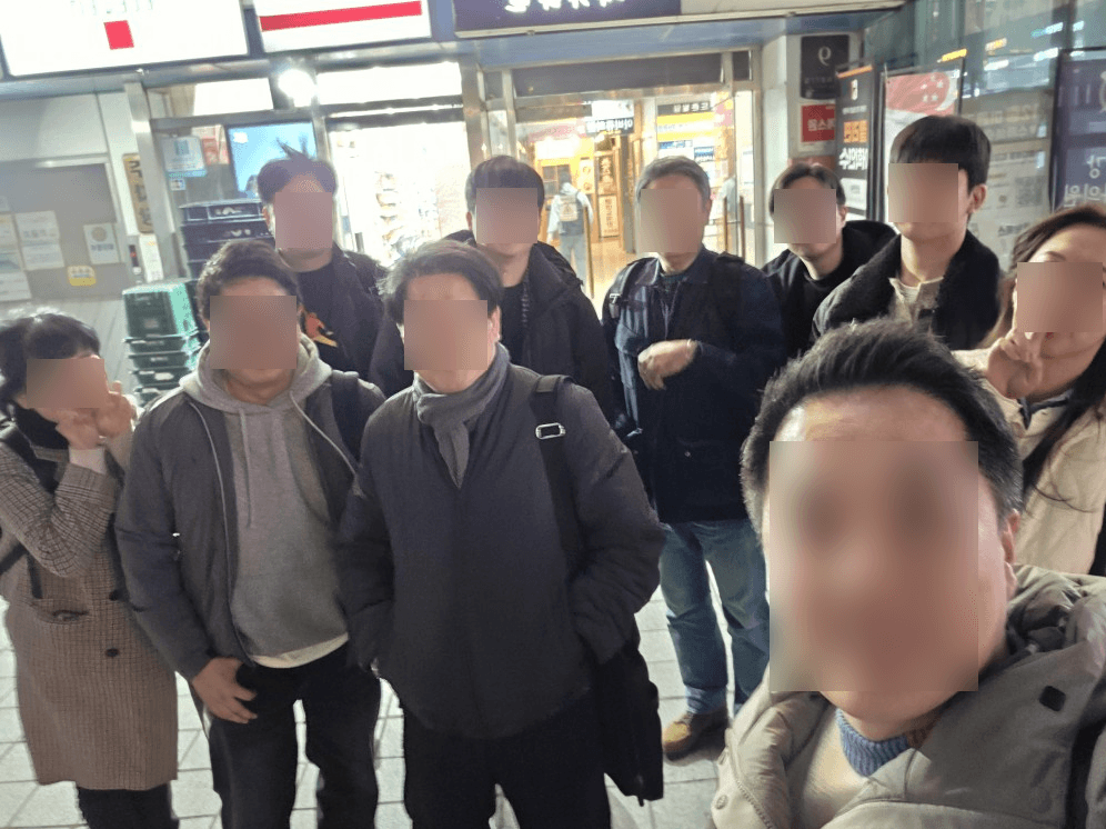 용팀장 스터디 단체 사진 — 강의가 끝난 후 같이 가는 사람들
